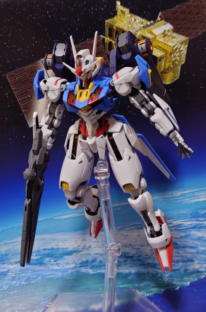 HGTWFM 1/144 ミラソウル社製フライトユニット装備、水星の魔女 ウェポンディスプレイベース–4枚目/制作者：黒井 響介