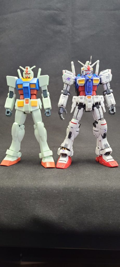 足腰延長加工 EG素組みガンダムと比較