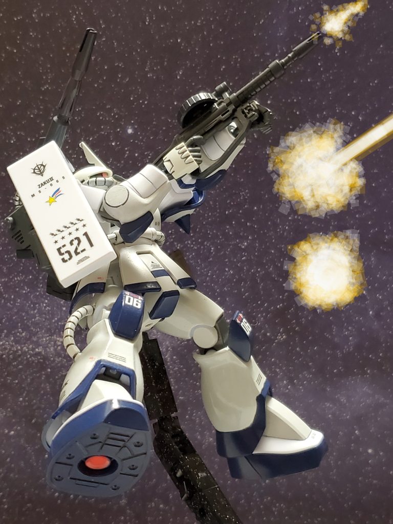 ザクマシンガン🔫でガンダムタイプを狙撃💥
