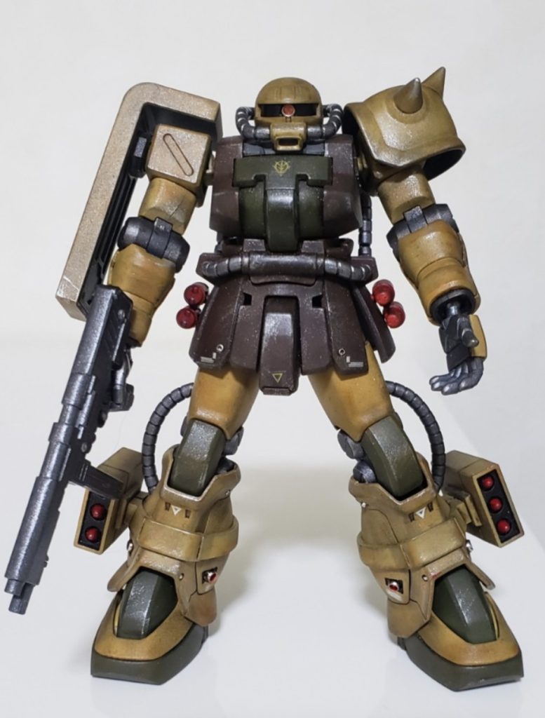 付属武器①MMP-80 90mmマシンガン頭部は一般兵、指揮官機、アップリケアーマー仕様の3種類から選択可能なのでアップリケアーマーをチョイス。