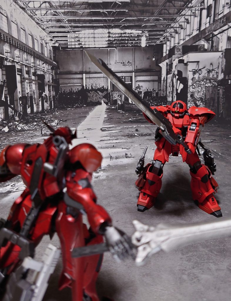 銃対銃、剣対剣。死力を尽くすガンプラバトル、決着は如何に!?