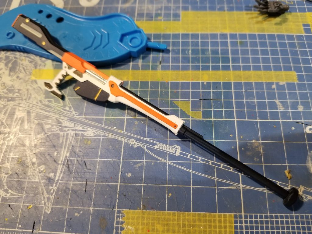 ビームアルケビュースの塗り分けです。この後デカールを貼りました。