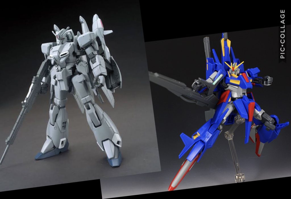 Z−Plusは結局、高コスト&難易度の高いメンテナンス性の為、生産はごく少量。Zⅱも、量産化はされませんでした。ただし後に、パーツをジェガンと共通化させた事で量産化を実現したリゼルに進化しました。やったぜ！さてさて、リ・ガズィですが、このコンセプトは、“優秀なZガンダムのMS形態をBWSを使う事で、即座に前線に送り込もう”というものです。