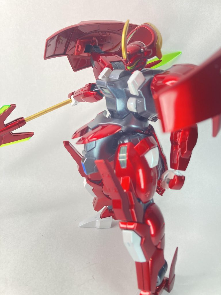 塗装はアイアンマン風に塗装してみました！キャンディ部分黒サフ→スターブライトゴールド→ガイアクリアレッド+クリアピンク(少量)黒フレームガンメタサフ→クレオスメタリックブラック白フレームグレーサフ→ガイア艶ホワイト→ターコイズグリーン↑↑↑塗装レシピはこんな感じです