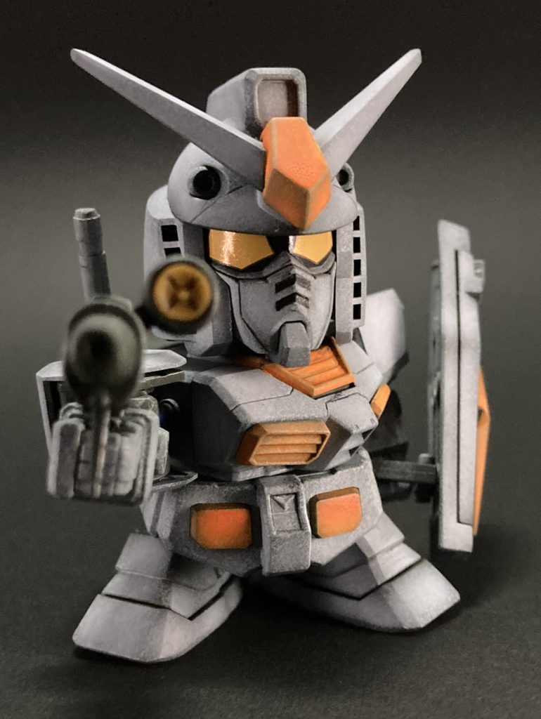 SD RX-78-2ガンダム冬季迷彩–3枚目/制作者:@jiyu_nitsukuruきあい模型