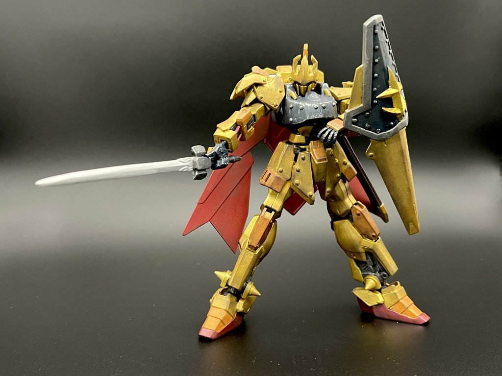 カードダスのポーズを意識して…