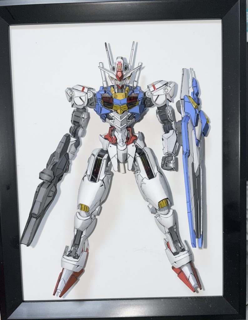 100均の写真立てに穴を開けてランナーで固定