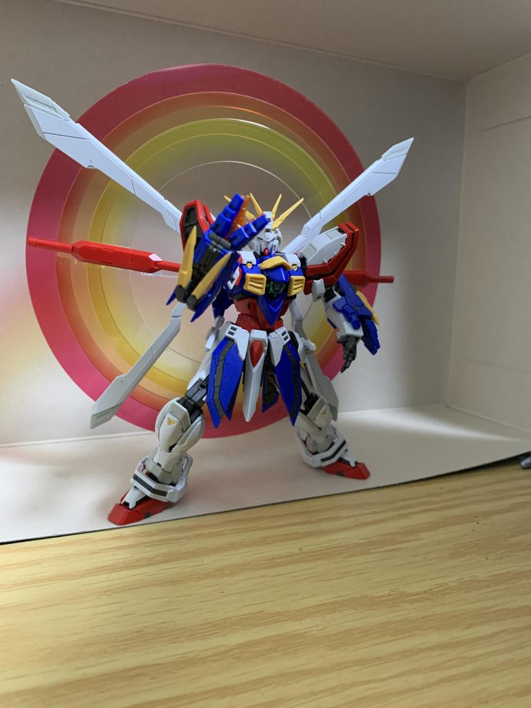 塗装前。RGゴッドガンダムはスタイルが良いですね