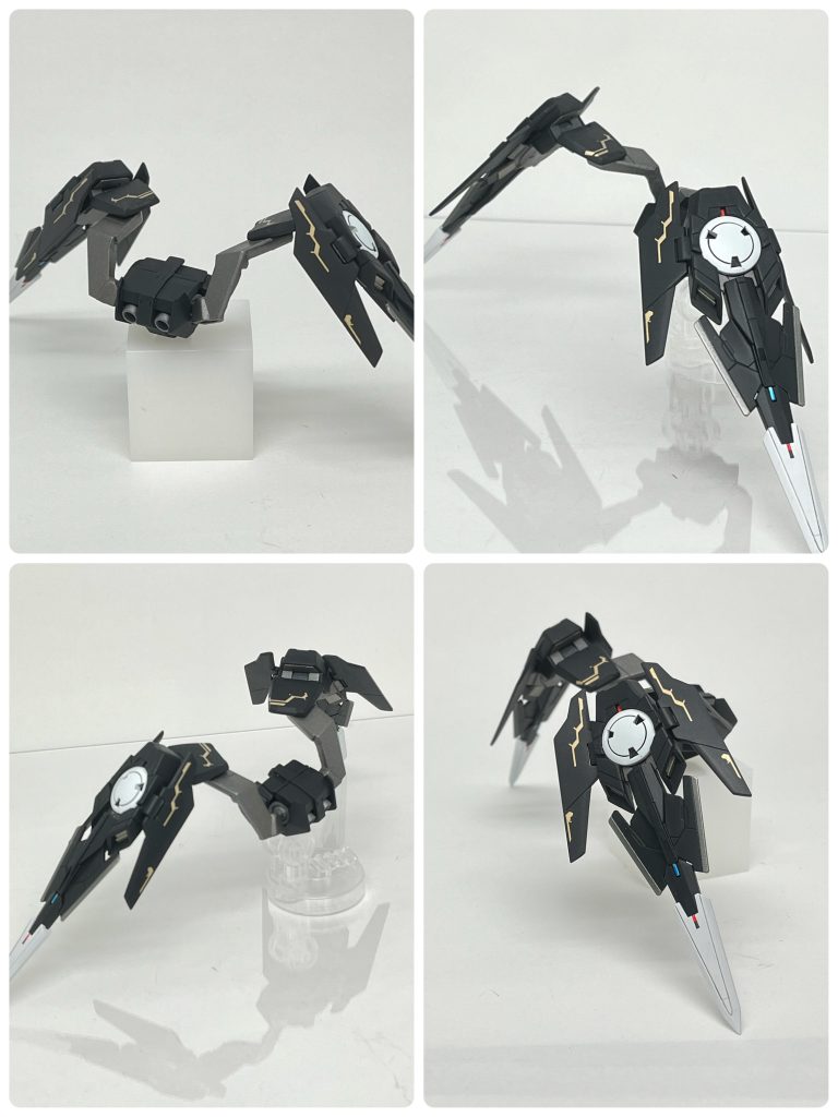 ダブルオーダイバーの背中ごとBpと一体式にプラ板やらパテやらで作り直しました。