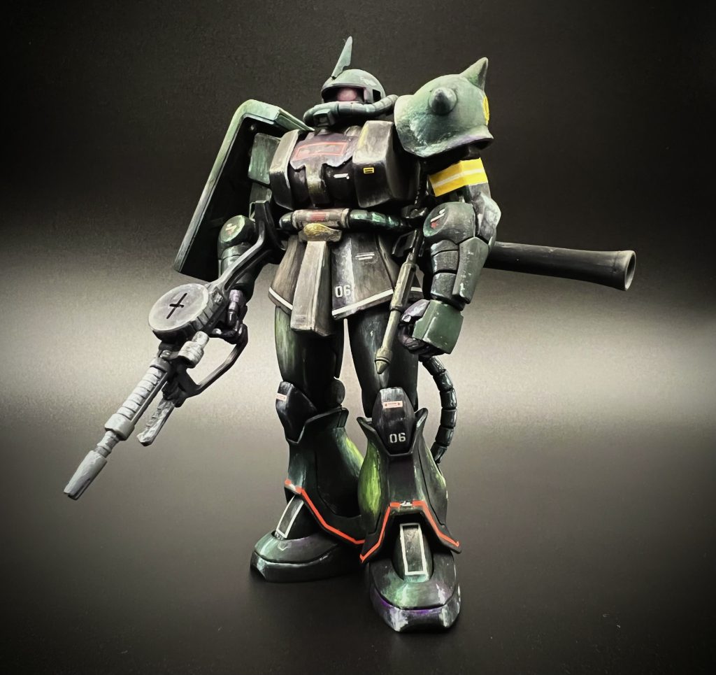 HG 1/144 ガンダムベース限定 ザクII(21stCENTURY REAL TYPE Ver.)パッケージアート仕上げ–2枚目/制作者：しろたら