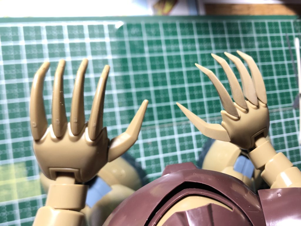 爪はピンピンに削りました。