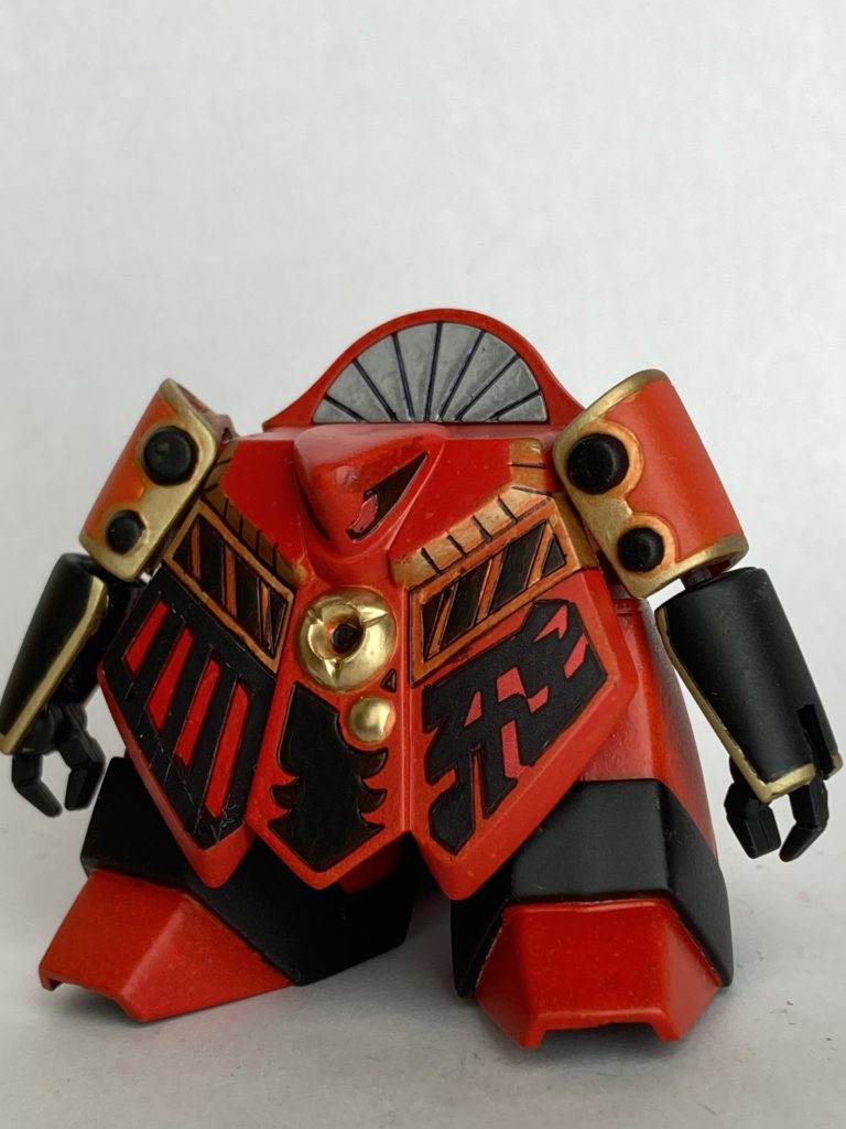 飛将。金の塗装が少し甘いか…。肩はポリキャップ。腕は肘で分割。