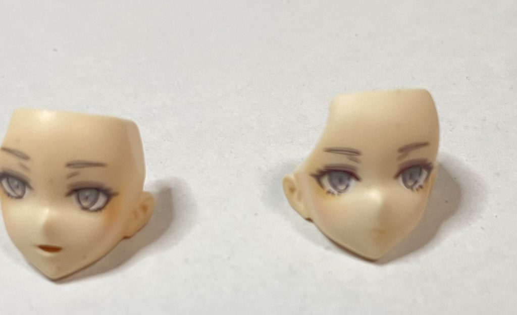 田宮のウェザリングマスターHでメイクもしてあります。ミオリネさんのメイクは目元が赤っぽいメイクなのでオレンジで色をつけました。
