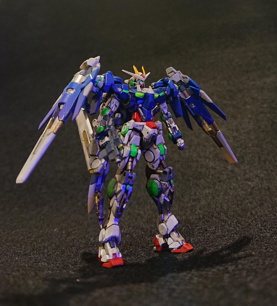 ガンダム・アーティファクトPHASE-3の中でかわいそうに人気の低いダブルオーライザー君が２体手に入ったので、今回はその１体にトライアルにお付き合いいただきました。