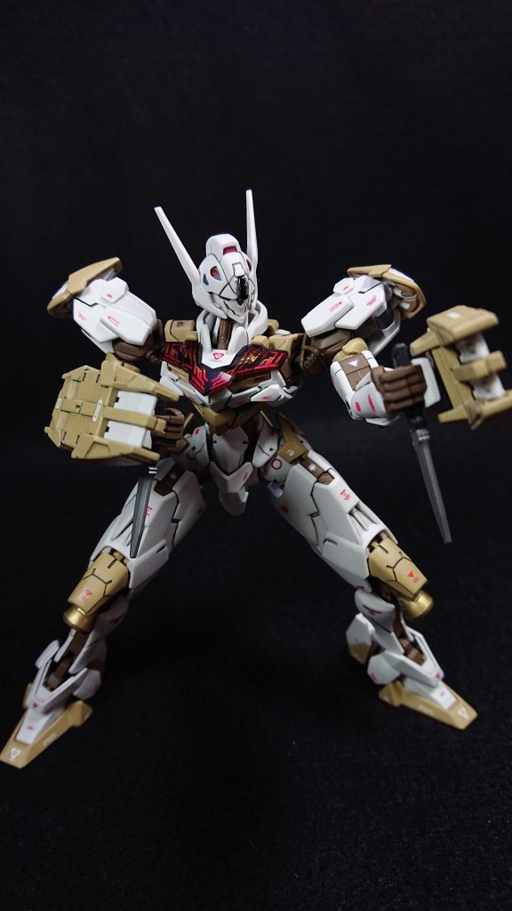 細身でスタイリッシュなルブリスは格闘戦仕様がいいかなと考え機動力を生かして懐に潜り込みアーマーシュナイダーで戦うスタイルにしてみました