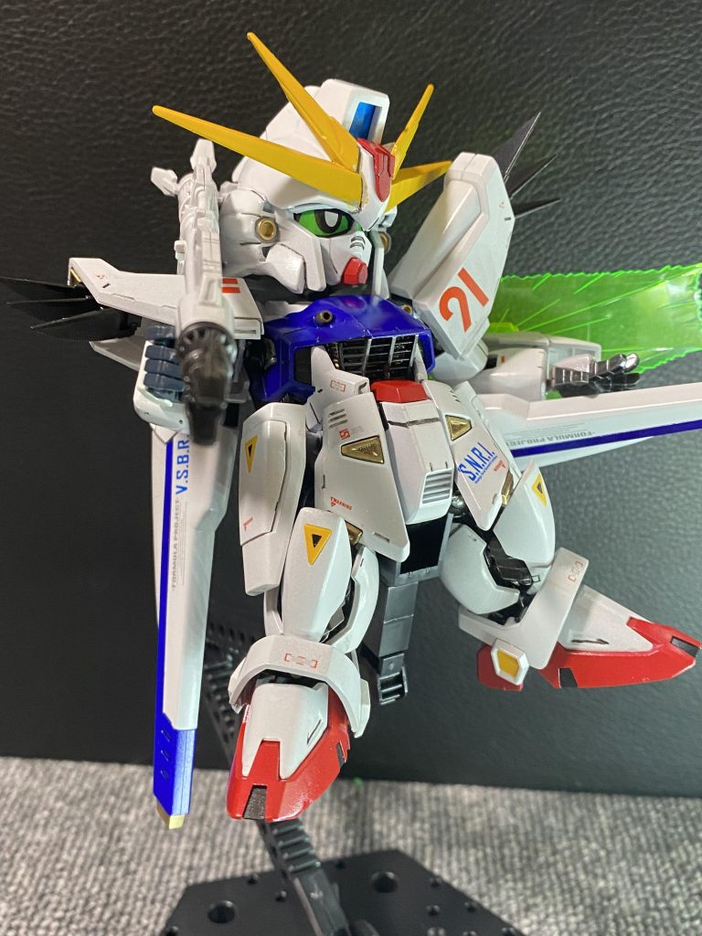 貼り忘れた追加画像(汗SD顔にも変更可能(ユニコーン仕様)、放熱フィンも勿論出せます(MG仕様)