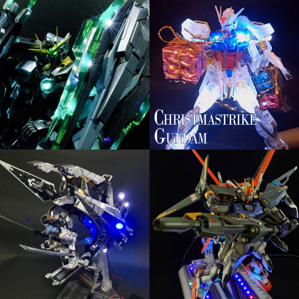 作品名：ガンプラ電飾作品を発掘！<p>いつもGUNSTAをご利用いただきありがとうございます！ 今回GUNSTAでは電飾作品を発掘しました。 置き看板等では、夕方や夜間などの暗い時間帯でも鮮明に作品をPRできるのが魅力がありますが、ガンプラに置き換えてみると […]</p>