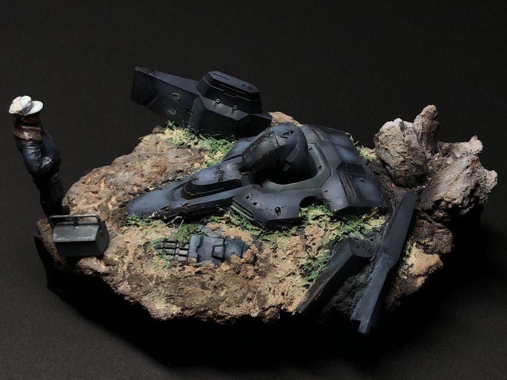 フィギュアは、タミヤ1/48ケッテンクラートに付属のものを使用しています。