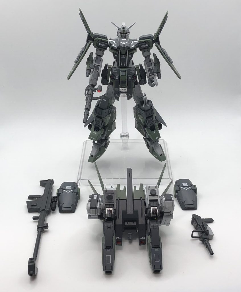 武装一覧頭部バルカン砲専用マシンガン100mmマシンガン狙撃ライフル（オプション）ビームキャノン×2ビームサーベル腕部ビームサーベル×2脚部ビームサーベルショートシールド×2ショルダーシールド×2