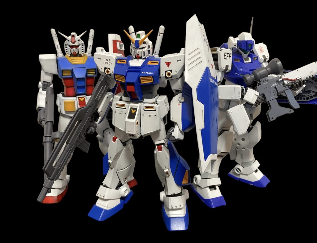 ガンダムと比較するとだいぶスタイルが違うんだなぁどちらかというとゴツめといった印象30数年前、当時の1／144が出るのを楽しみにしてたのに親の転勤に伴い今住んでる田舎に引っ越しとなり、それからずっと手に入れることができなかったキットということもあり思い入れがあります。白塗装の練習台として下地はシルバーを塗ってみましたが、結果よくわかりませんでした💦