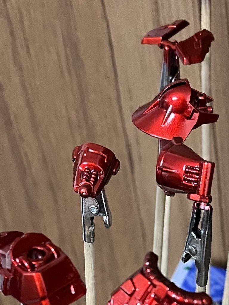 マッキー赤で塗装!