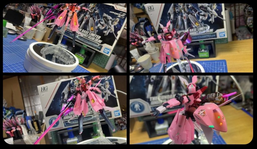 Set your “GUNPLA”武器が本体よりもデカいので引きで撮るとかなり小さくなっちゃいますwバックパックにさらっと貼ったティターンズデカール(かなりレアだそうです)がお気に入りです^_^b