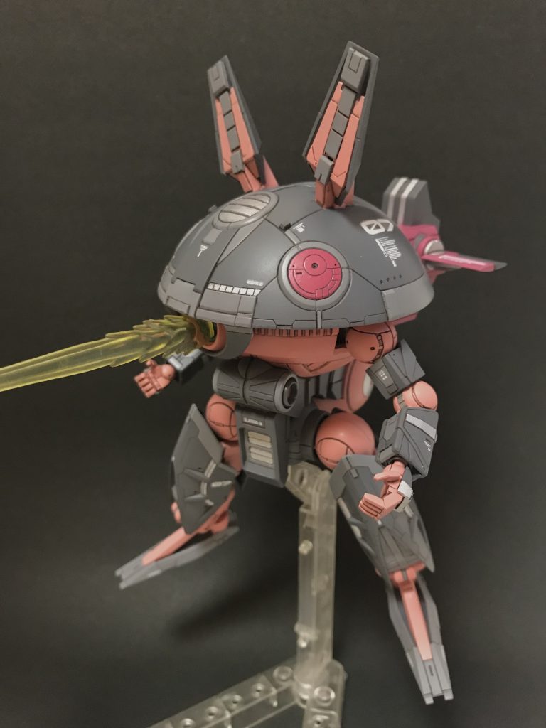 あまりにもシルエットが気に入ったので武器は無しにしました。なので唯一の攻撃手段は目(口?)からビームです。なんとなく威力ヤバそう笑