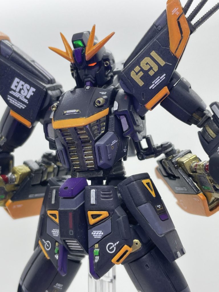 オープンフェスはグレーにして、目はオレンジにして、ハイパー化を演出してみました。