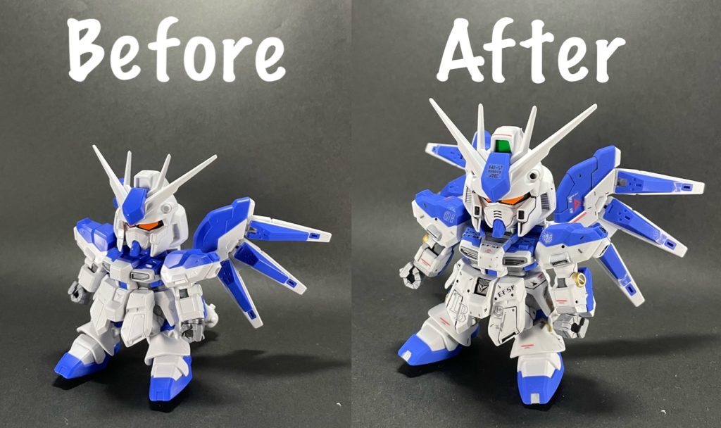 素組みとのビフォーアフター！情報量は増えたかなと思います☺️