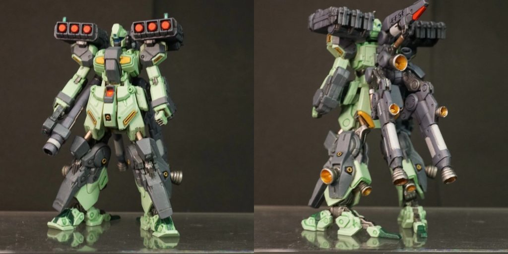 スタークジェガン。個人的にいちばんのお気に入りです。何枚かデカールを貼ってます。