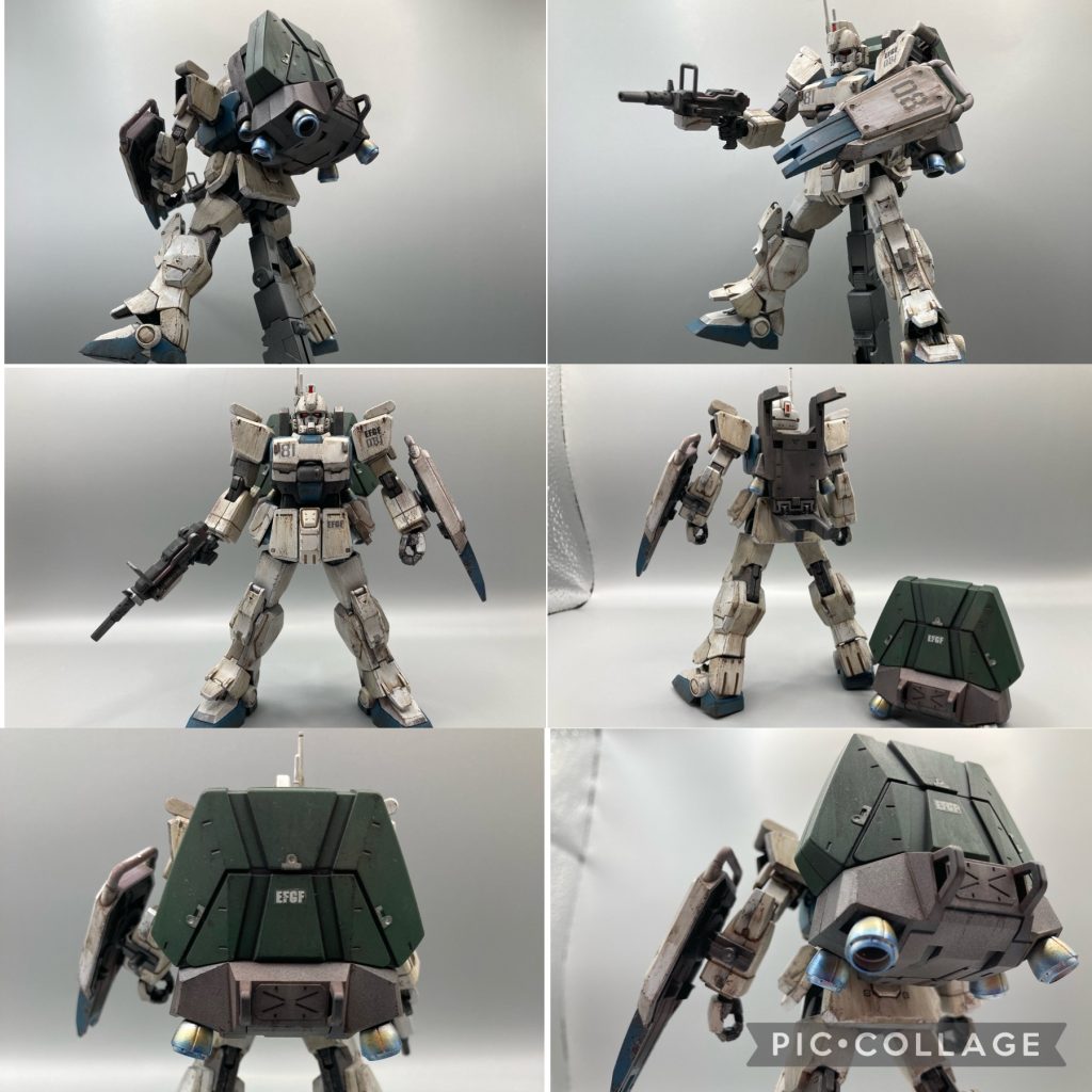 バーニア焼き表現、タミヤのウェザリングマスターにて、グラデーションつけ、クリア仕上げ。