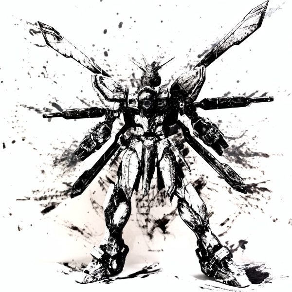 <墨絵風>RGゴッドガンダム
