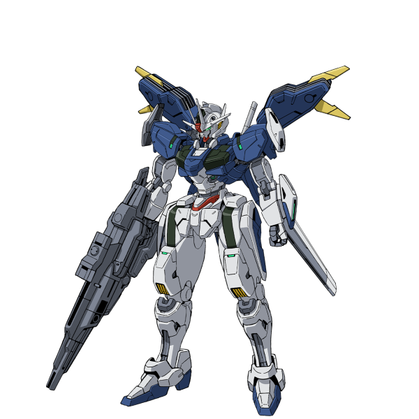 ガンダムアーティファクトのOOをベースに作ってます。次は肩とバックパックかな・・・。ライフルはビット接続状態で。（3枚目）