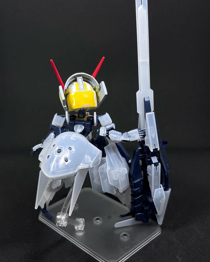 ブースターポッドのウイングは小型化しましたが、写真は加工前でした。。。