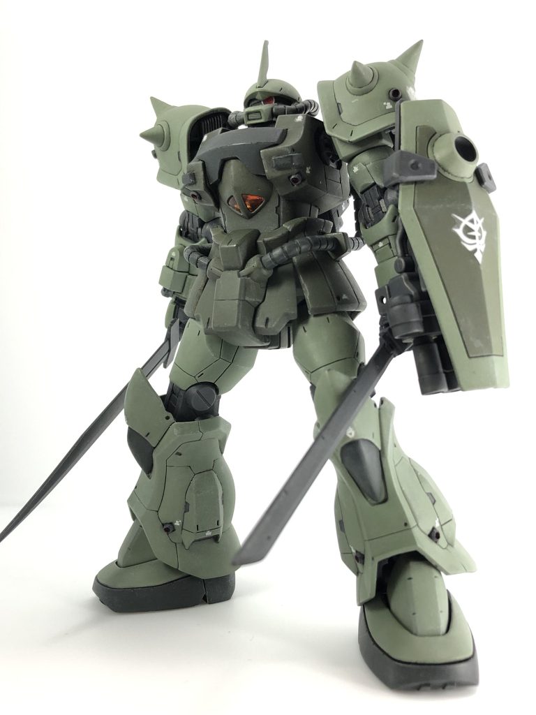 せっかくサーベルっぽいのが2本あるので二刀流。やっぱりグフはサーベルが似合う。😀サーベル、ショットガン…これは実質的にイフリートみたいなモノかもしれません