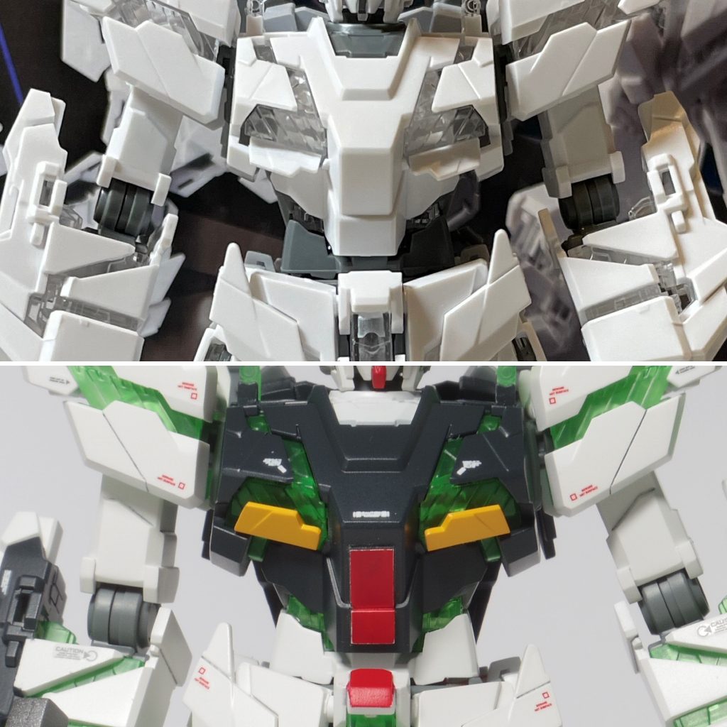 胸部の黄色部分は、パーツは左右・上下を反対にして差し込み腹と股間の赤色部分は、プラ板でかさましして塗装