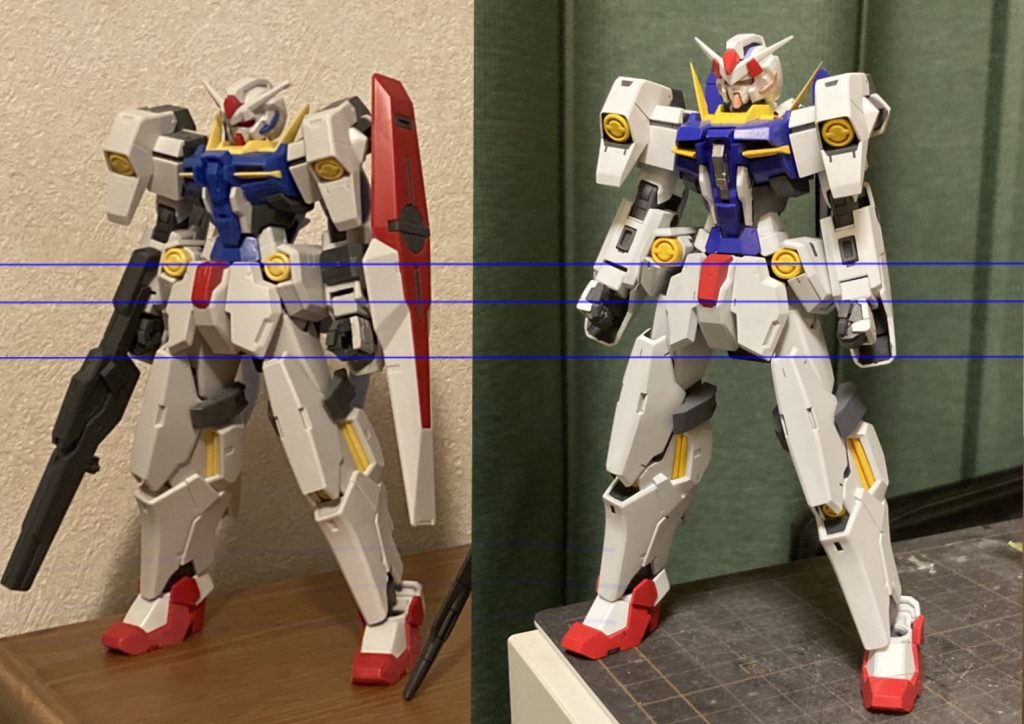 素組と比較頭1個分くらい背が高くなってます。