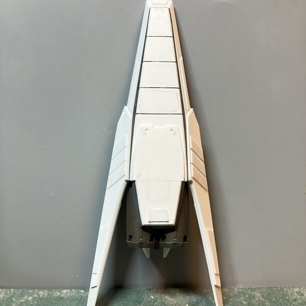 Hi-νガンダム HWS 製作24日目ハイパー・メガ・シールドをプラ板でぺたぺた貼ってボリュームアップ♪次はハイパー・メガ・ライフルです♪（1枚目）