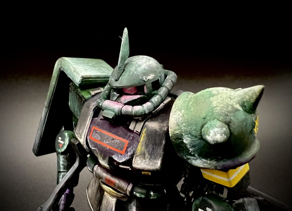 HG 1/144 ガンダムベース限定 ザクII(21stCENTURY REAL TYPE Ver.)パッケージアート仕上げ–3枚目/制作者：しろたら