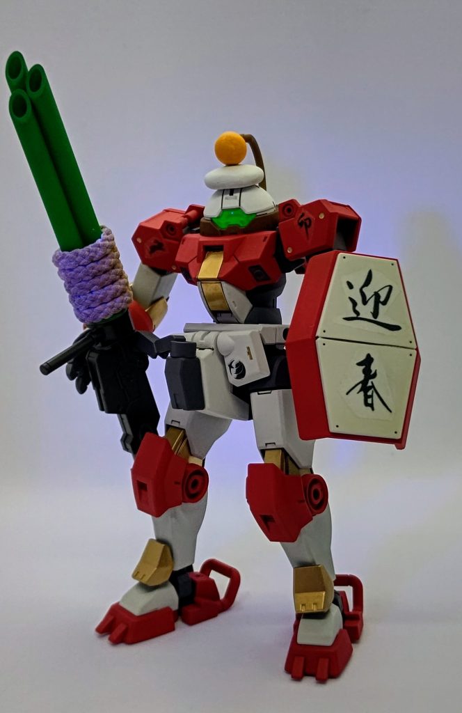 ここからが追記立ち姿が無かったので追加しましたあと地味にシールドの迎春デカールを上下逆にしていたので修正しました