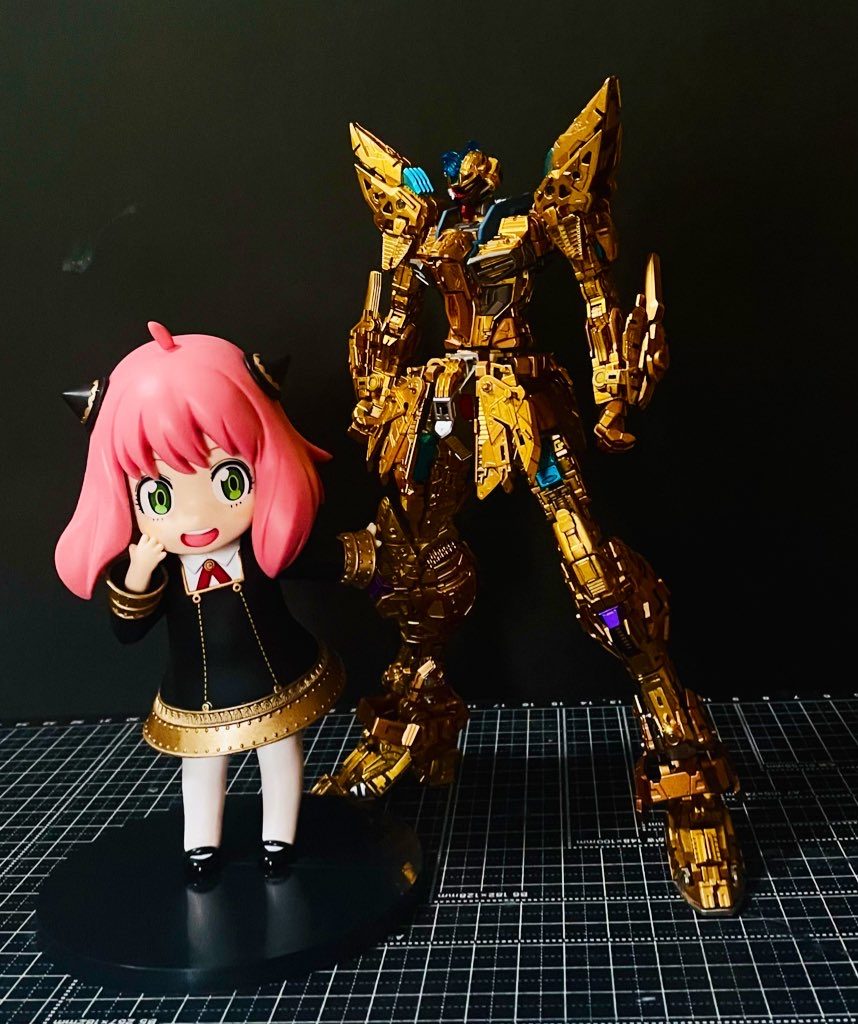 バンダイメッキは剥がして、ゴールド塗装をやり直しました。