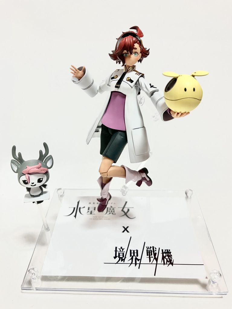 ネタが分かりやすいように専用の台座も用意♪って事で中の人ネタ大好物なので頑張って組み合わせてみました〜😆水星の魔女放送開始から色々と衝撃的なシーンが多いスレッタさんですが今後も全力で楽しんでいきたいところです✨それではここまでご覧頂きありがとうございました☺️