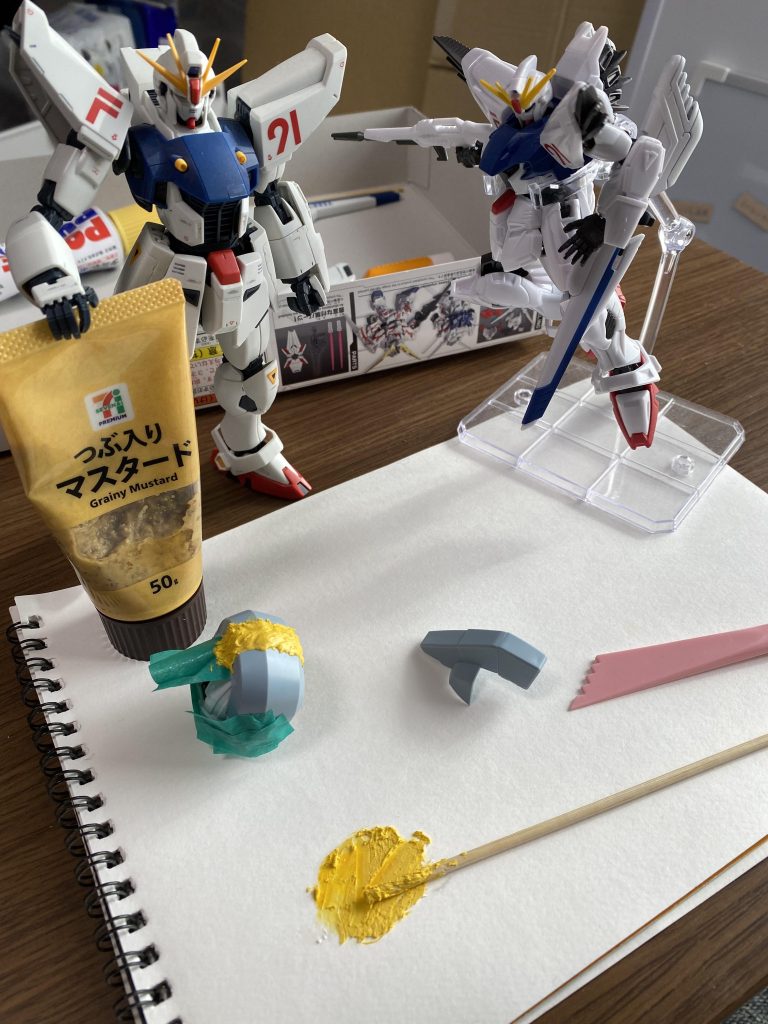 今回は初めてやってみたことが多く、勉強になりました人生初使用のポリパテ、エポパテより柔らかくて削りやすい(;ω;)感動と共に、自身の勉強不足を痛感した為にガンプラテクニックバイブルを購入(今更