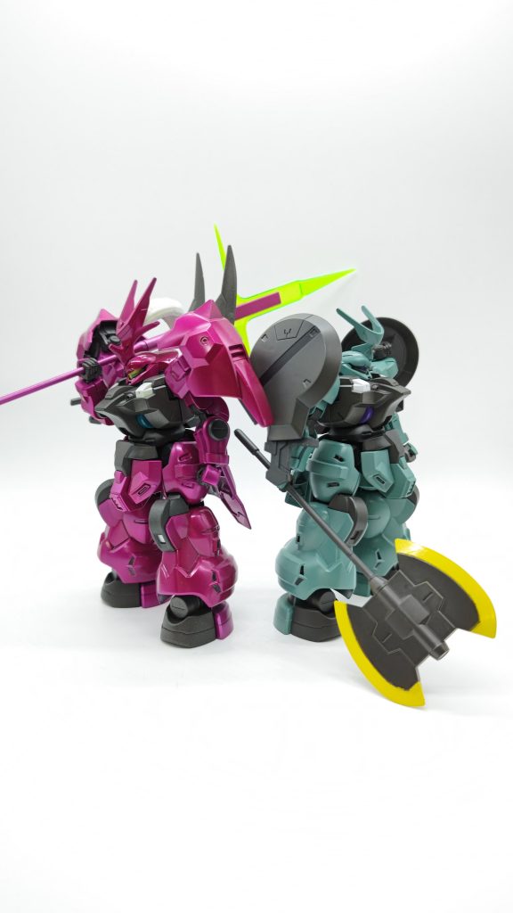 グエル専用機&ラウダ専用機のジェタークコンビこれがやりたかった…ブレードアンテナが大きいのって、己の技量と自信を表すようなものだな。