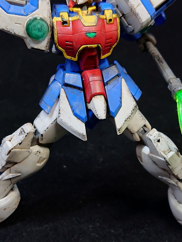 胴回りはこんな感じで仕上げてみました。シルバーに見える部分はドライブラシですね。