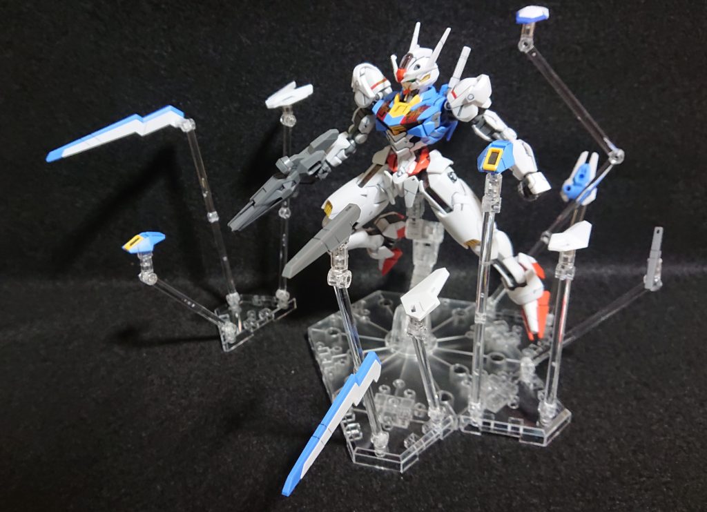 水星の魔女ウェポンディスプレイベース、２セット組み合わせました。