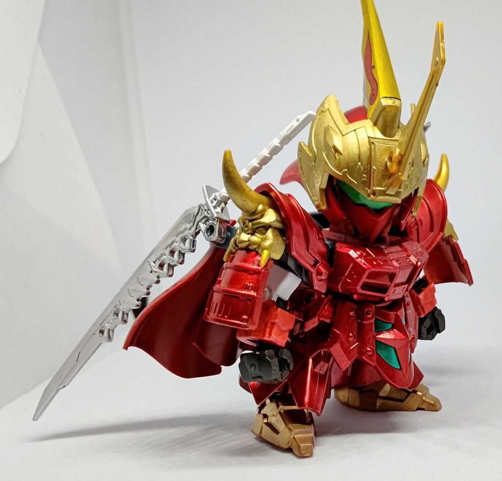 三国伝、レジェンドBB、EXスタンダードと色々なところから流用しております。色はガンダムマーカーのロイヤルメタルレッドを使用。無国籍感は否めない(笑)。