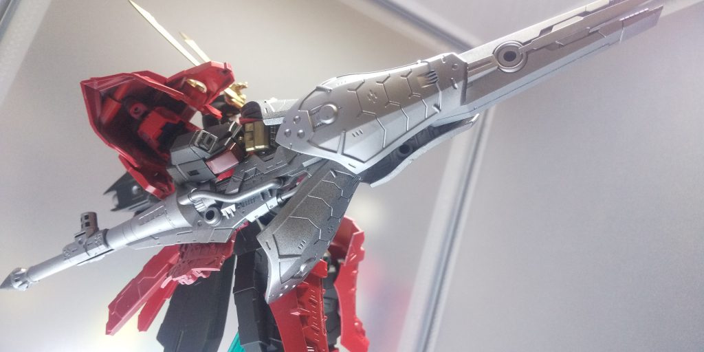 コトブキヤ和風ランス本来の銃身では細くてパワーが足りなさそうで困ってましたが、30MMの素敵なパーツが出たので接着。つよそう(思考停止)