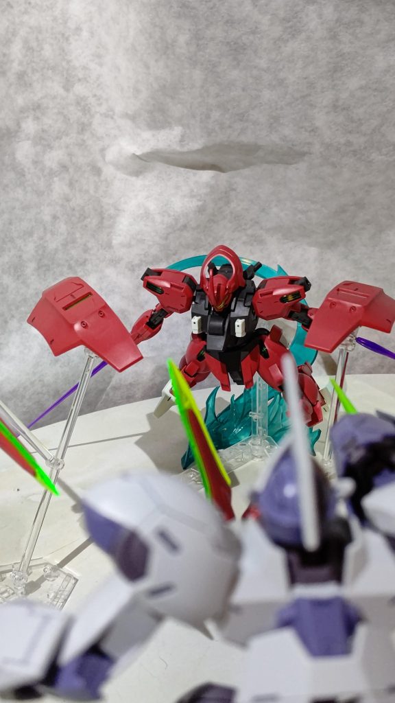 決闘はというとーパイロット技量で勝るグエルがまず優勢になると思われる。