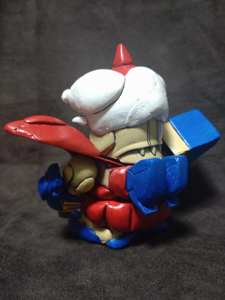 元キットはSD BB戦士 ガンダムマックスター。それにパテとプラ板、ジャンクパーツで作りました。